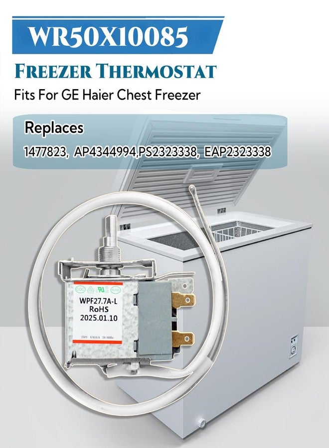 منظم حرارة بديل للفريزر WR50X10085، يناسب معظم مجمدات GE وHaier الأفقية، منظم حرارة WPF27.7A-L مناسب للثلاجات الصغيرة، بديل للأرقام 1477823، AP4344994، PS2323338، EAP2323338، إلخ. - Image 2